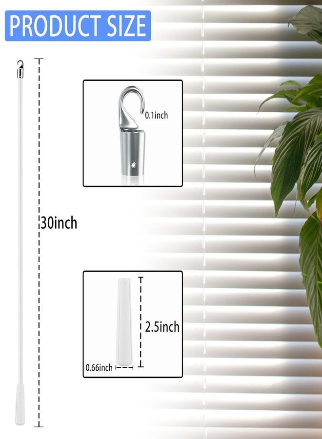 Seprochoo 4 PCS Fiberglass Blind Wand Replacement Parts - Stick Accessory for Vertical Blinds (4, 30inch) - Image 2